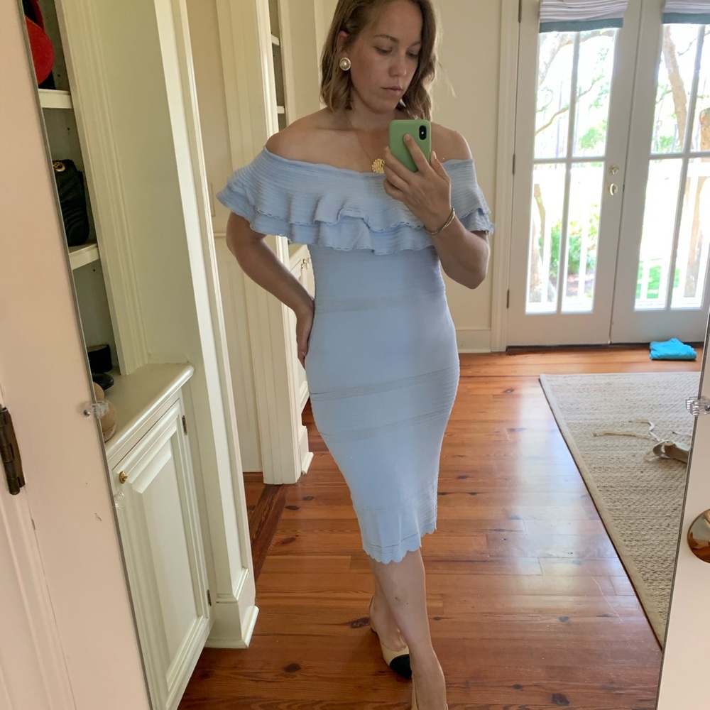Blue cotton dress